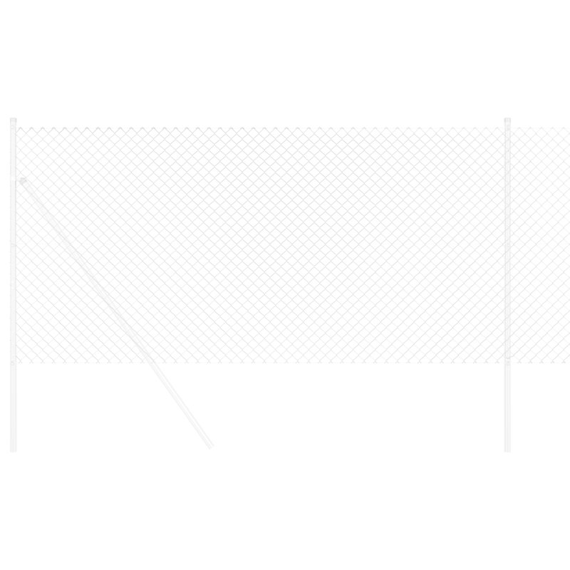 Chain Link Fence Galvanised Steel, Silver, 120cm H x 1000cm W