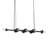  48"L 8-Light Black Metal Industrial Chandelier