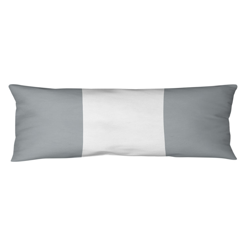 Polyester Medium Pillow, Silver/White