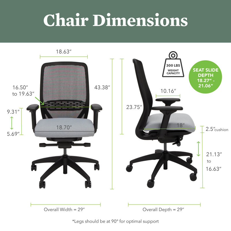 Chaise de bureau ergonomique HON Nucleus Mesh, inclinaison avancée, structure noire, noir, Tissu noir, Noir