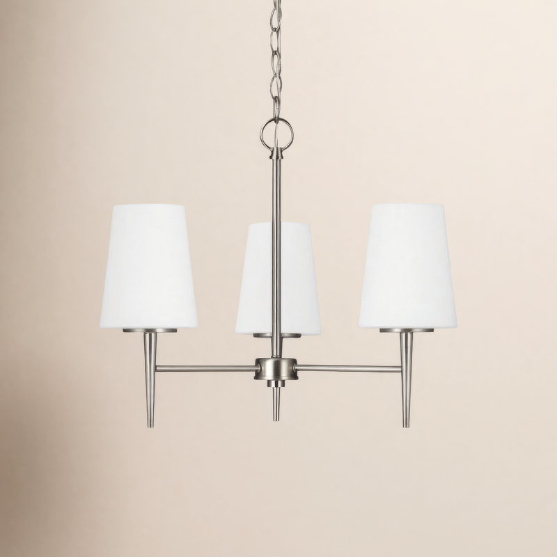 Erlandson 5 - Light Dimmable Chandelier, 16 3/4" H x 20 1/2" W x 20 1/2" D, Satin Bronze, 100W A19 Medium
