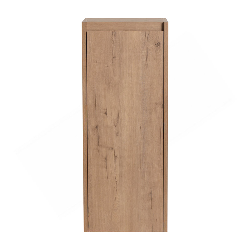 12" Bathroom Side Cabinet,Soft Close Doors,Float Mounting Design,(KD-Packing), Imitative Oak