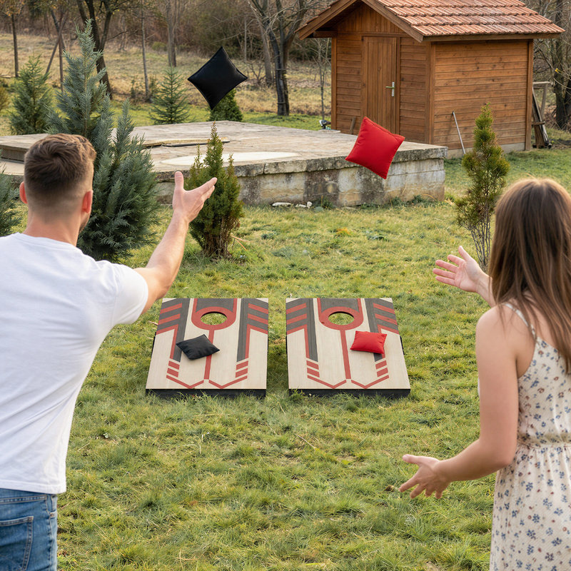 3X2Ft Corn Hole Outdoor Game Toss Board With 8 Bean Bags