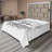 Ambesonne Nature Top Flat Sheet Root for the Trees Sketch Queen Charcoal Grey and White