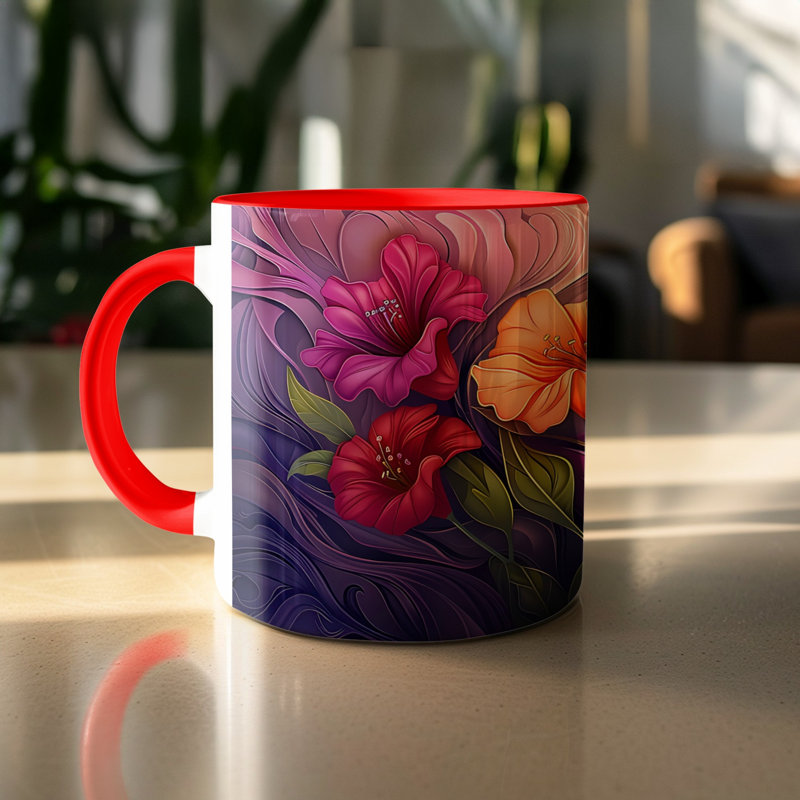 Ceramic Coffee Mug, Red