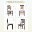 Chaises de salle à manger pliantes rembourrées et empilables avec structure en bois massif, sans assemblage