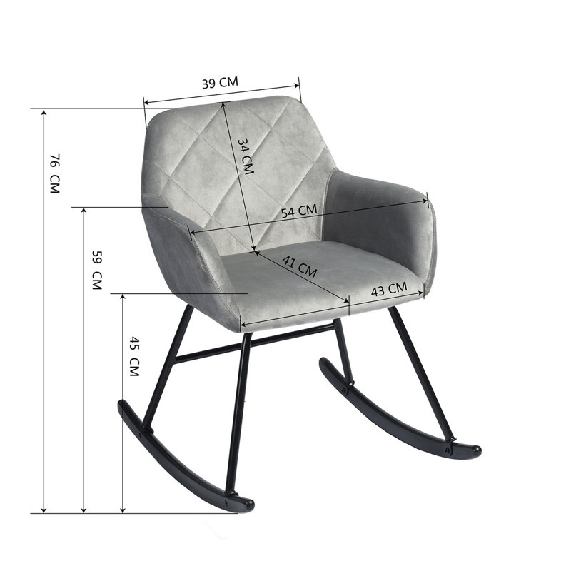 Septimus Rocking Chair, Gray