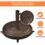 Porte-parasol de 55 lb en résine robuste avec support de parasol autoportant avec 4 roues verrouillables-109050161