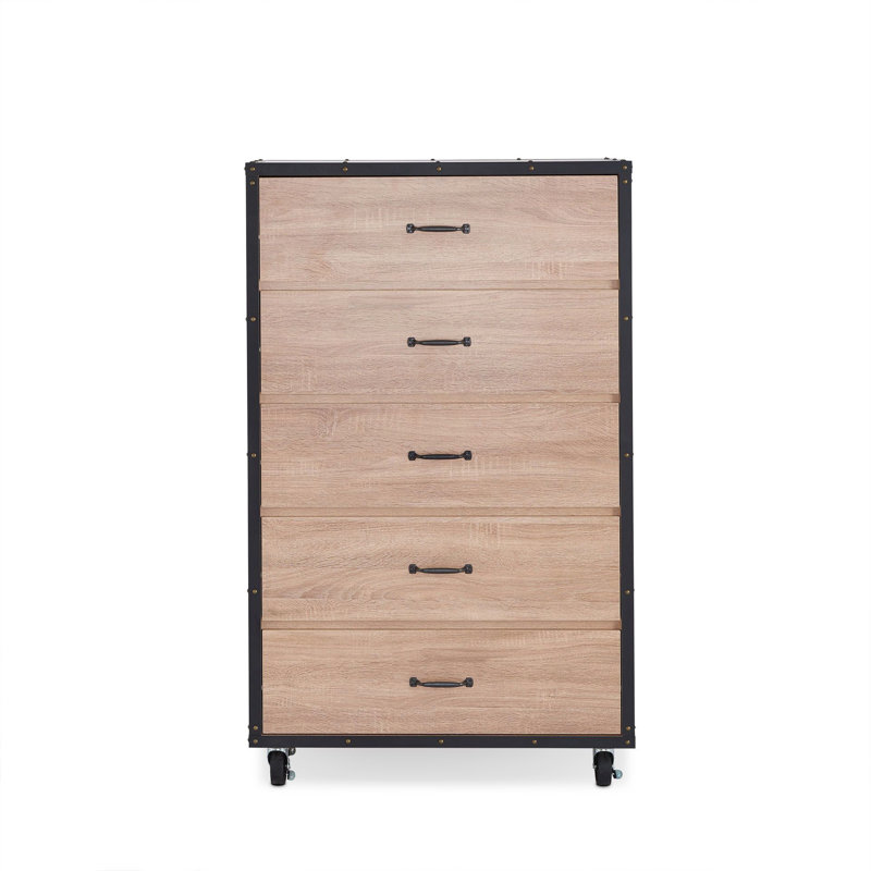 Commode Bemis en chêne clair vieilli