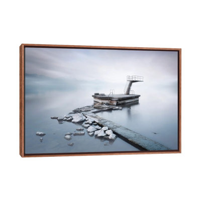 The Springboard by Joaquin Guerola - Floater Frame Print on Canvas