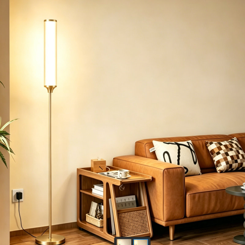 Lampe de plancher 69 po Smart RVB changeant de couleur avec l'application Music Sync et le coin de la télécommande pour le salon