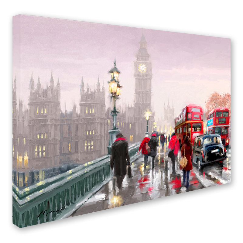 « westminster bridge », reproduction sur toile tendue, H 14 po x l 19 po x P 2 po