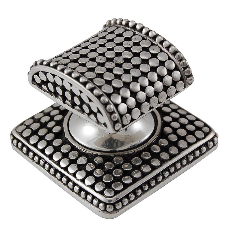 Tiziano Geometric Knob, Antique Silver