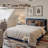 Compression Packed All-in-one Plush Upholstered Platform Bed With Built-in Foam Mattress, Full-1787057706-1787057718