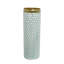 Vase de plancher en métal blanc et doré-133251306