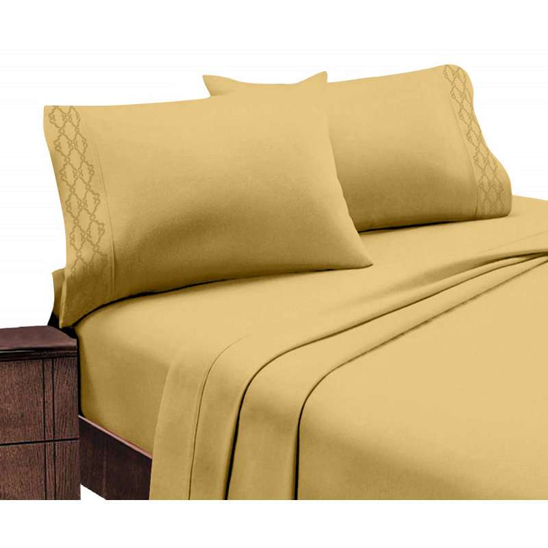 Microfiber Sheet Set, King, Gold