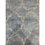 Tapis bleu en laine noué à la main-75031818