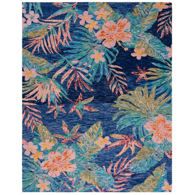 Tapis floral en laine touffeté à la main Toro