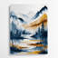 Aquarelle paysage 36, art mural gris en métal-681724041