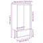 Cabinet With Drawer 55.5X34x119.5 Cm Engineered Wood-1786643904