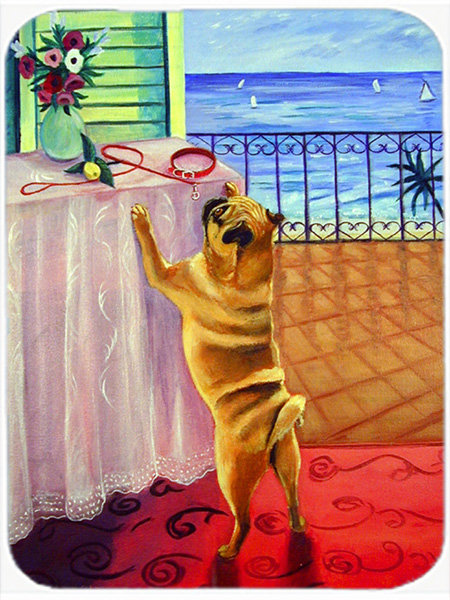 Caroline's Treasures Pug Glass Cutting Board