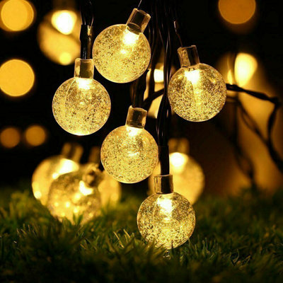 Solar Powered 20ft 30 LED String Lights Garden Path Yard Decor Lamp