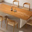Solid wood ash simple dining table set-110368235-110368236-110368242