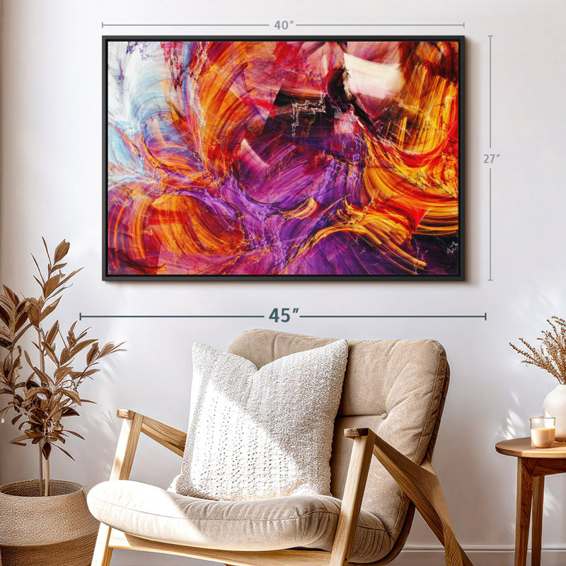 Abstrait «Abstract Caramel Splash Wall Art», H 27 po x l 40 po
