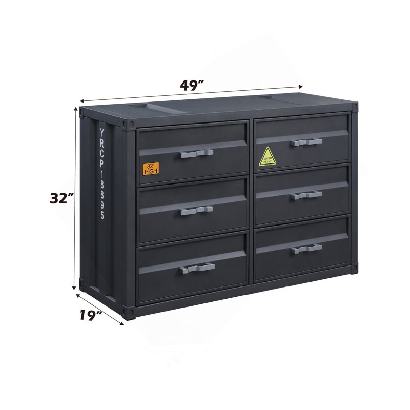 Cargo Gunmetal Finish Dresser
