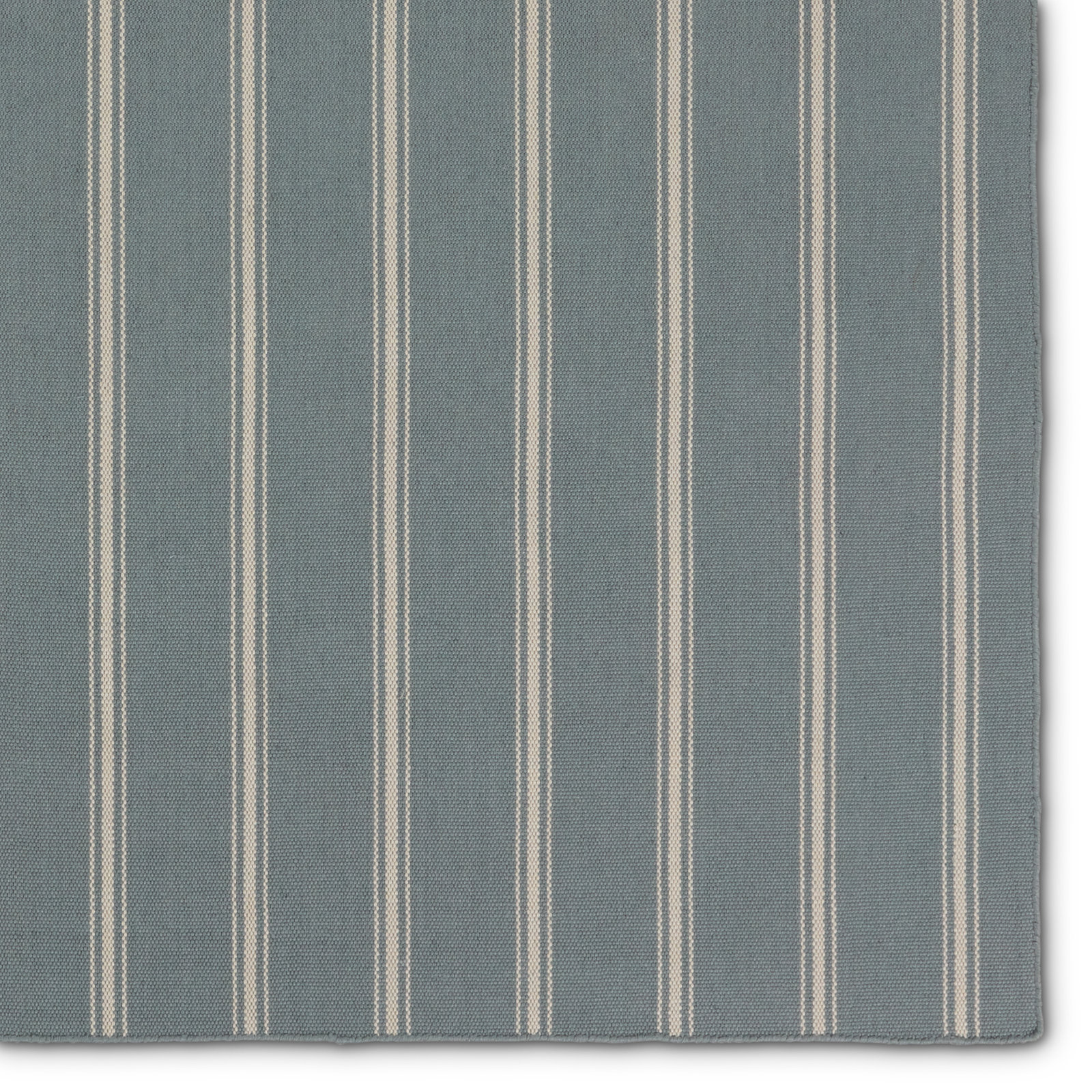Evia Gray Beige Hand-Woven Striped Outdoor Rug, Rectangle 8' x 10'