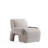Verandah Mid-Century Modern Chenille Upholstered Pine Wood Accent Chair in Beige-590048223