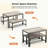 43.3" Dining Table Set For 4, Kitchen Table Set With 2 Benches, Dining Room Table Set With Metal Frame-888509953