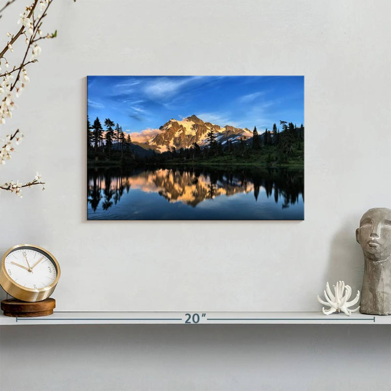 Mont Shuksan sur le lac de l'image, H 8 po x l 12 po