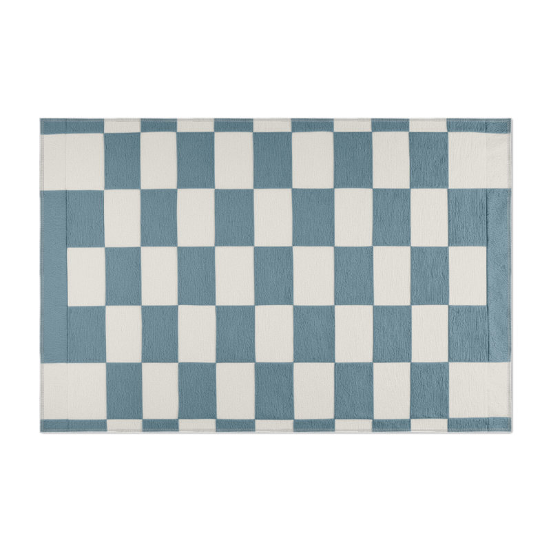 Tapis d'intérieur et d'extérieur à carreaux beige, Rectangulaire 3 pi x 5 pi