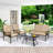 Baldewijn 4 - Person Patio Conversation Set with Cushions-1128819713