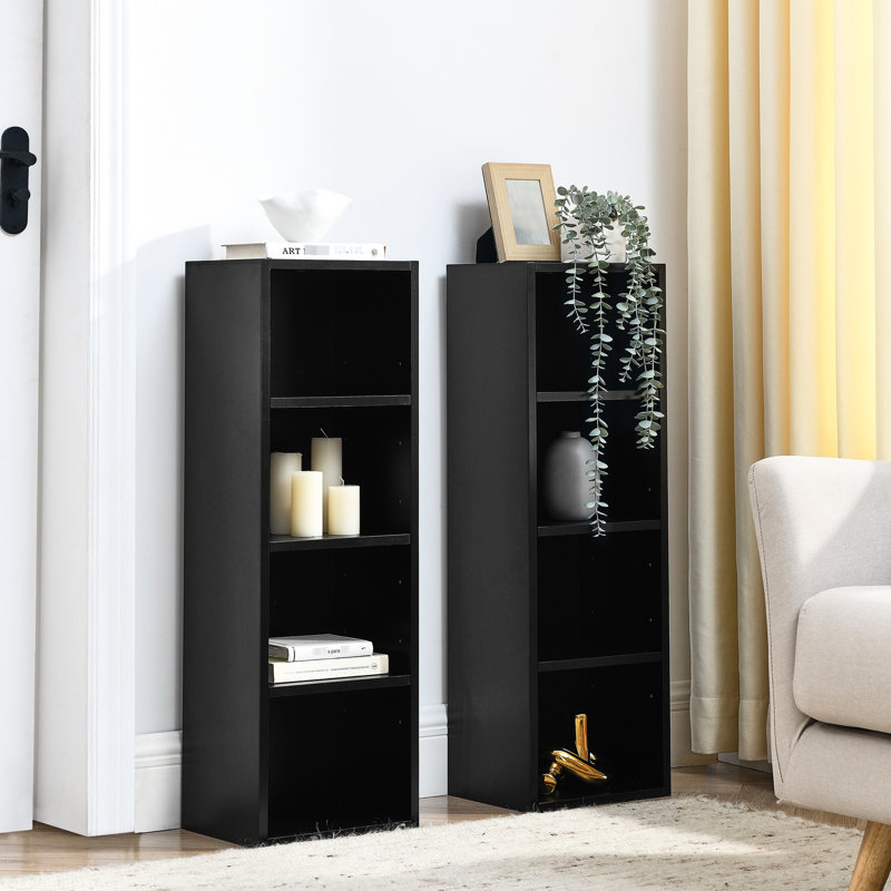 Étagère multimédia à 8 niveaux, double bibliothèque multifonctionnelle pour le bureau personnel, armoire de rangement CD mince avec tablettes réglables, apparence exquise, barres en fer spéciales, bibliothèque 3A