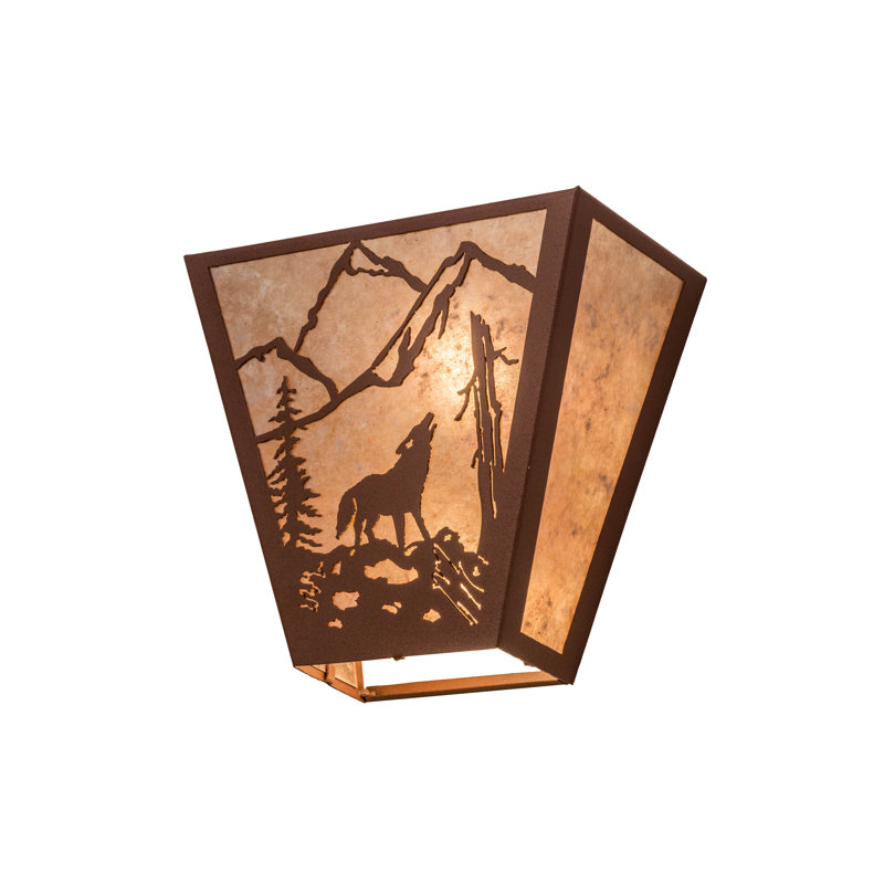 Rustic Lodge 2 - Light Flush Mounted Sconce, Rust