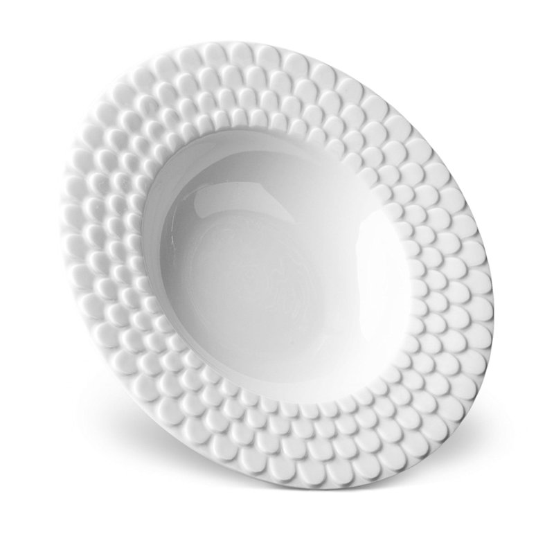 Aegean White Rimmed Serving Bowl