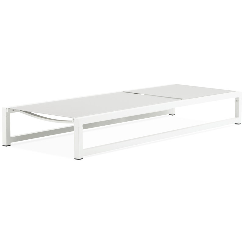 2 - Piece Outdoor Chaise Lounge, 5 Level Adjustable, Aluminum Frame & , Ideal For Patio And Poolside, Easy Maintenance Lounge With Adjustment, 400 Lbs Capacity, Ergonomic Comfort