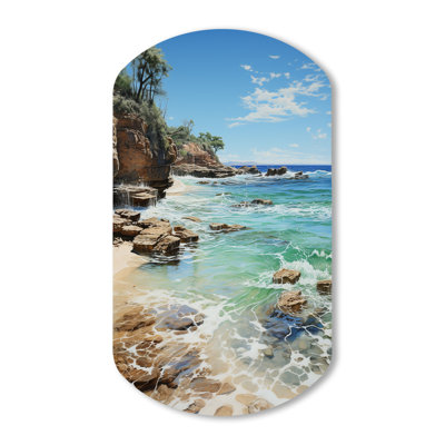 Picard - Coastal Beach Cylinder Shape Irregular Metal Wall Decor