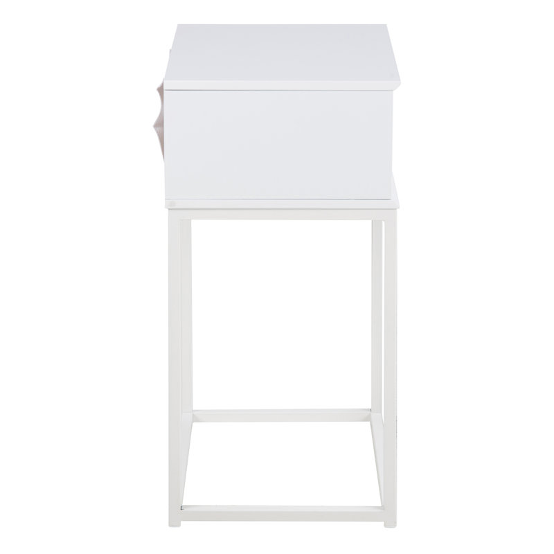Rudys 40cm W Plywood / Laminate Board Bedside Table, White