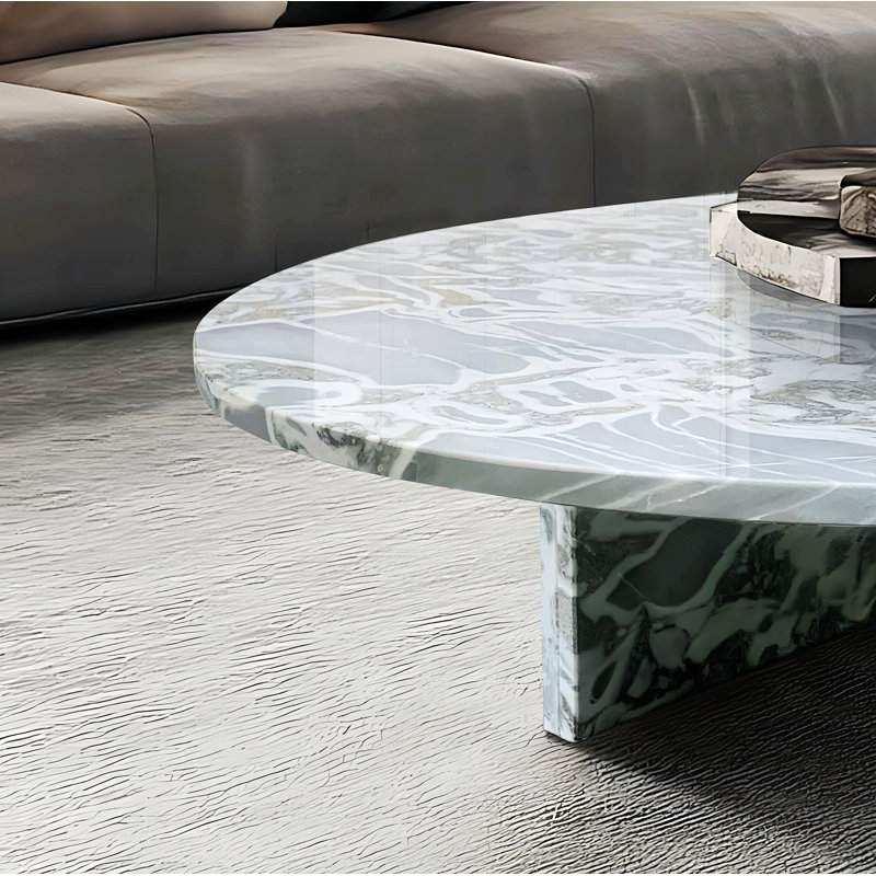Table basse en marbre naturel exquis pour le salon, rehaussant l'élégance intérieure