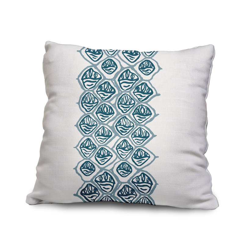 Geometric Reversible Throw Pillow, 20" x 20", Teal