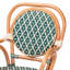 Bali & pari Mattie Rattan Bistro Chair - Chaise de salle à manger de style café tissée à la main avec accoudoirs courbés pour cuisine ou salon intérieur / extérieur-2111363966