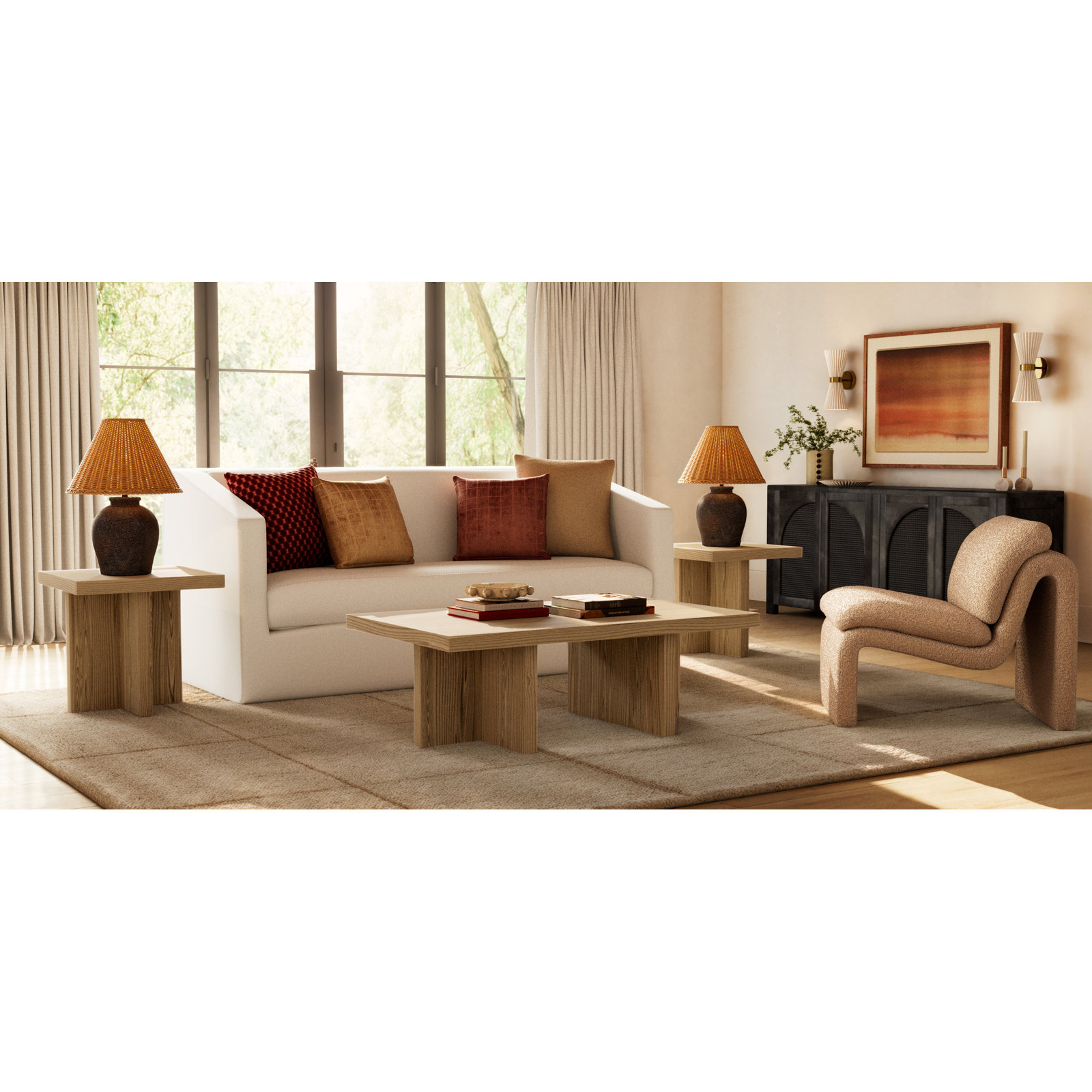 Amalfi Pillow Cover, Square 18", Pillow Cover Only - No Insert, Beige