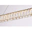 Luminaire suspendu carré / rectangulaire à DEL avec détails en cristal pour îlot de cuisine-65683042