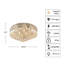 Luminaire en cristal 11 lumières à ventouse ronde et moderne, 11,6 pouces de diamètre, réglable en hauteur