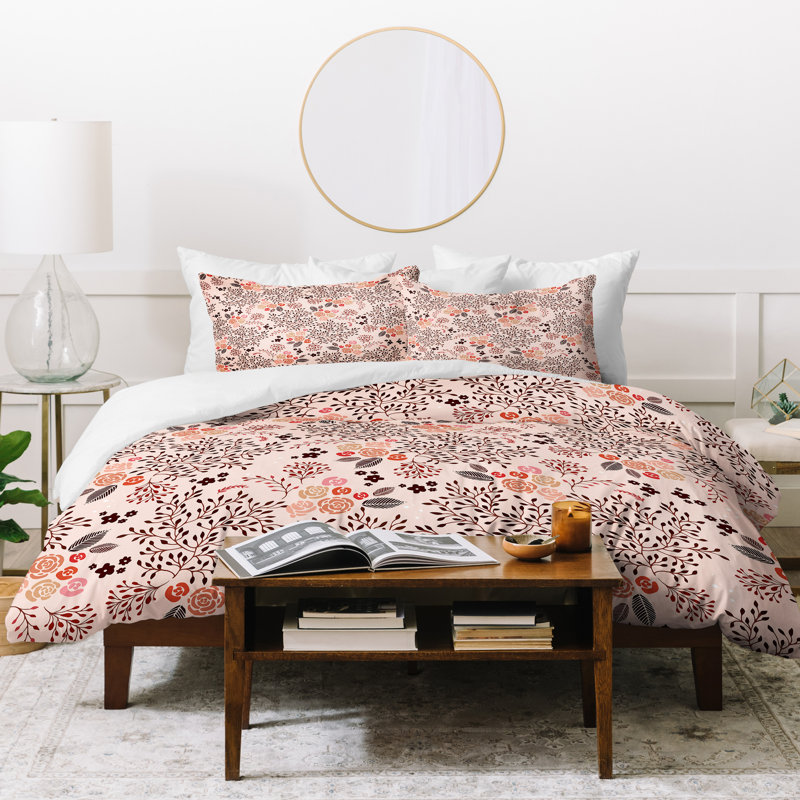 Ensemble de housse de couette Iveta Abolina Garden, Housse de couette simple et 1 taie d'oreiller