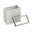 Couvercle de poubelle rectangulaire ouvert 3,18 gallons en acier inoxydable Elevate-819808372