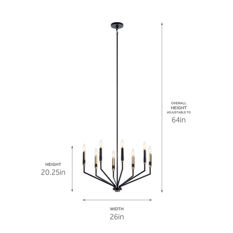 Lustre tambour 8 lumières façon bougie